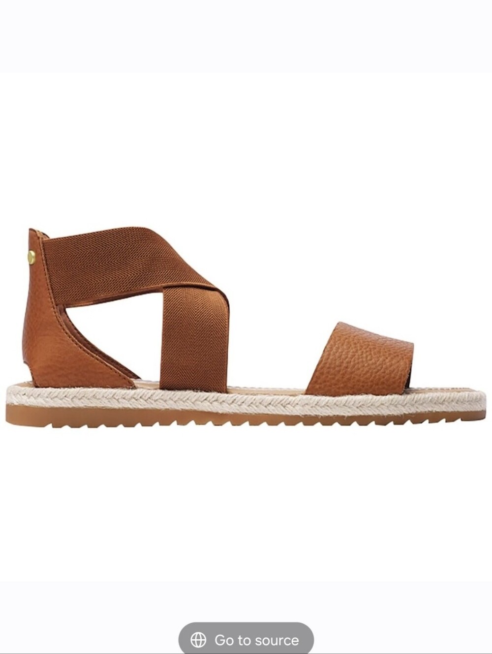 Sorel Women's Ella Leather Sandals In Camel With Jute Embellishment, Size 8.5